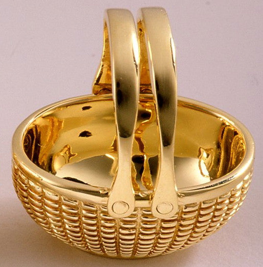 18k Yellow Gold Open Oval Basket 1