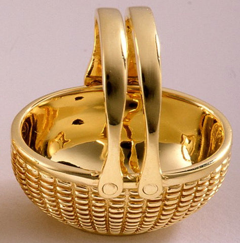 14k Yellow Gold Open Oval Basket 1