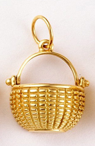 14k Open Half Basket Pendant  1/2