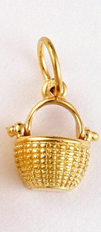 14k Open Half Basket Pendant  1/4