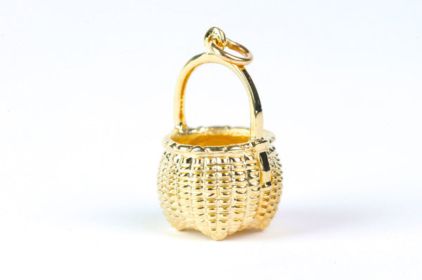 14k Yellow Gold Maine Cathead Basket