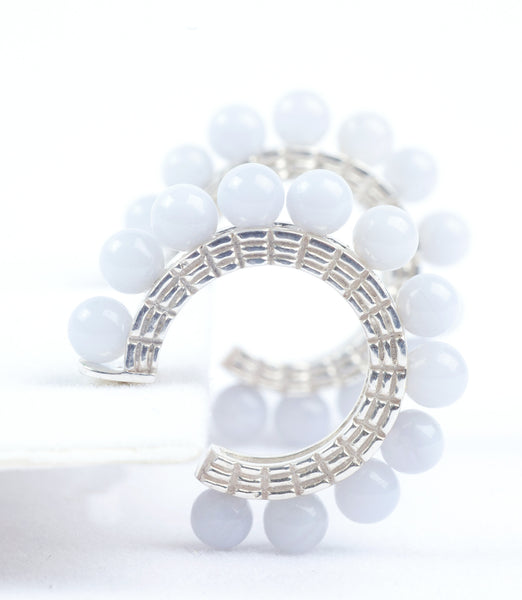 Sterling Silver Basket Weave Earrings