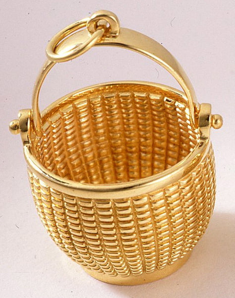 14K Interior Weave Basket 7/8