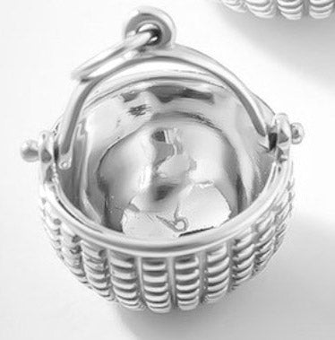 Sterling Silver Nest Open Basket 5/8