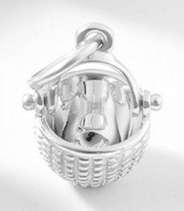 Sterling Silver Nest Open Basket 3/8