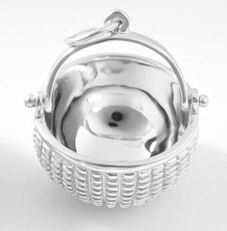 Sterling Silver Nest Open Basket 3/4