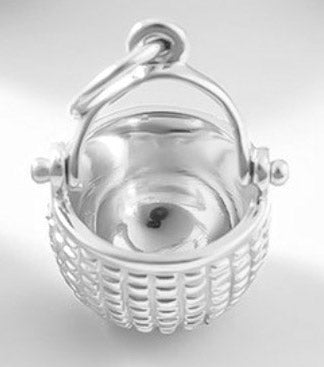Sterling Silver Nest Open Basket 1/2